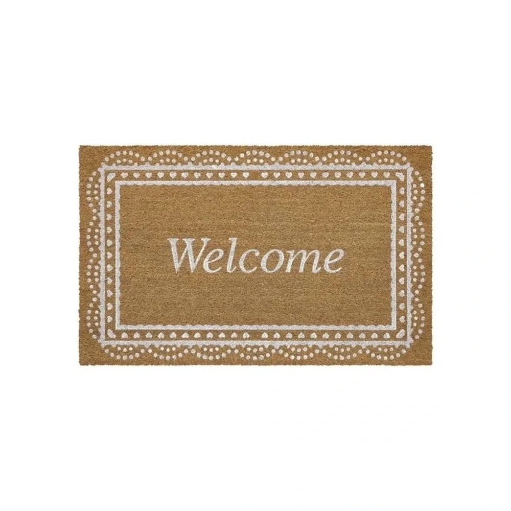 My Texas‎ House Multi Welcome Heart Lace Outdoor Coir Doormat, 18x30